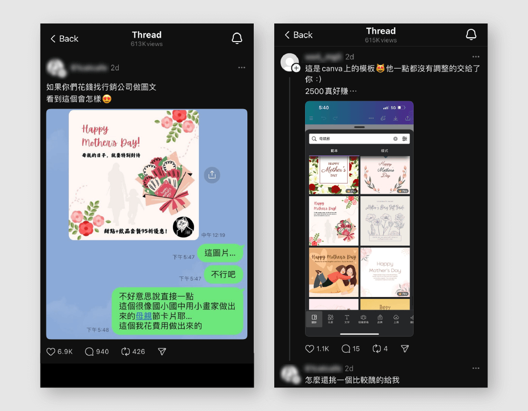 Threads貼文_Threads被噴爆的_2500_Canva套版圖之亂_流量真的爆了